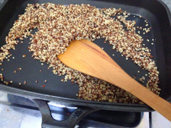 Spiced Quinoa, Spinach & Poached Egg with Tahini Sauce