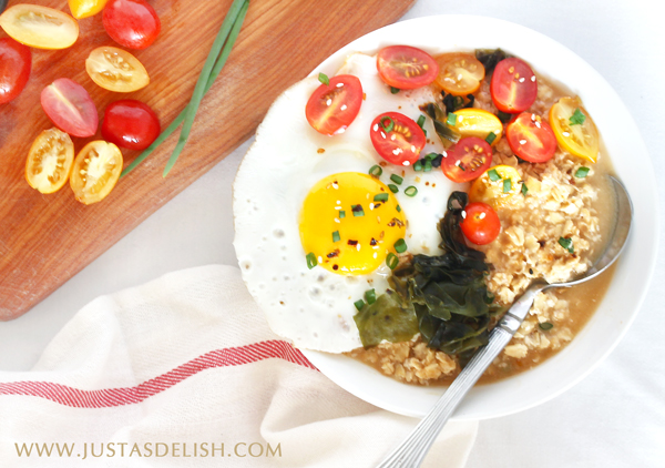 Savoury Miso Oatmeal