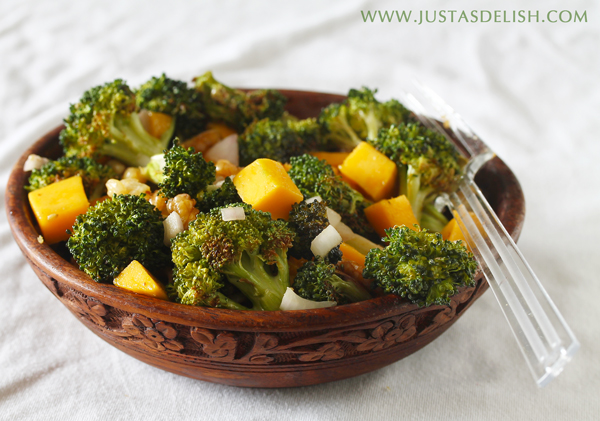 Roasted Broccoli Salad with Mustard Vinaigrette