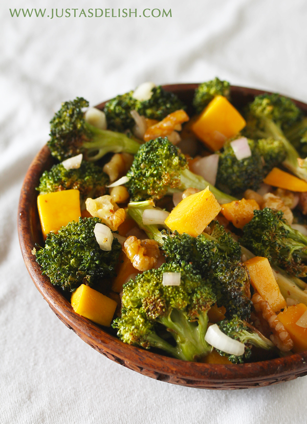 Roasted Broccoli Salad with Mustard Vinaigrette